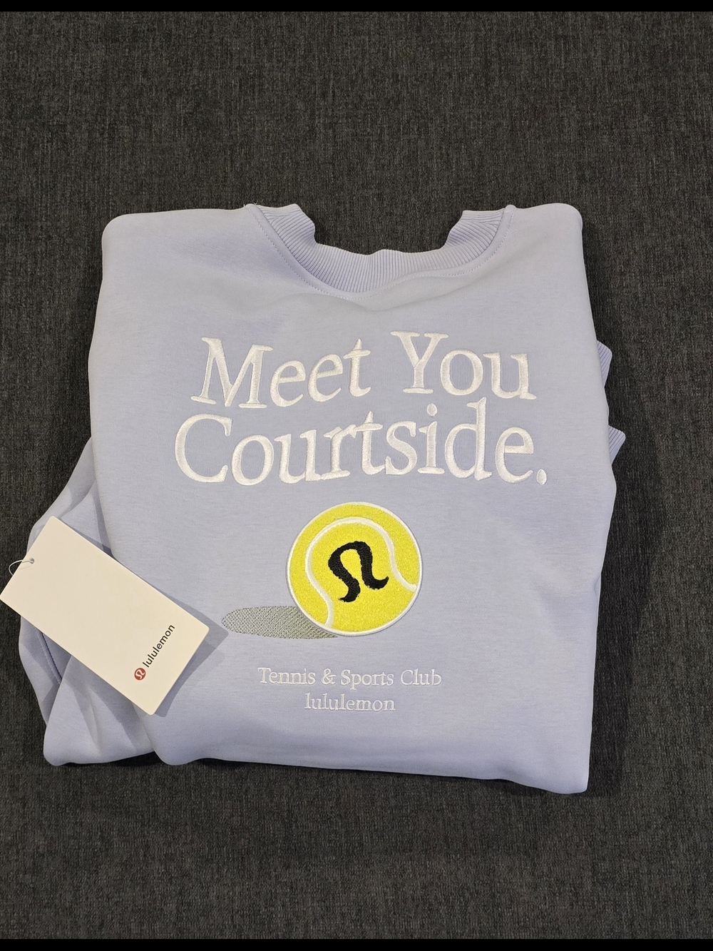NWT lululemon Meet You Courtside Lavender Oversized Sweatshirt L w Shopping Tote